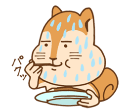 Gluttonous squirrel sticker sticker #4378630