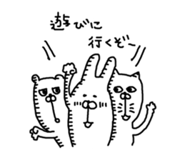 Three animals Sticker 2 sticker #4379676