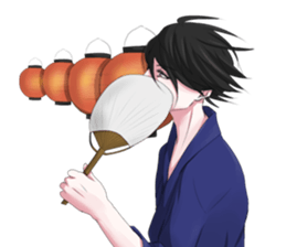 Kimono boy sticker #4380002