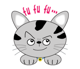 energy vampire cat sticker #4380030