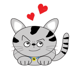 energy vampire cat sticker #4380056