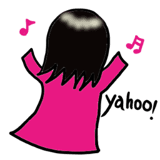 Japanese ghost Yukochan with angel ring. sticker #4380384