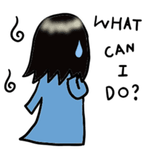 Japanese ghost Yukochan with angel ring. sticker #4380386