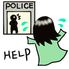 Japanese ghost Yukochan with angel ring. sticker #4380388