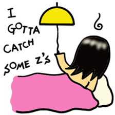 Japanese ghost Yukochan with angel ring. sticker #4380391