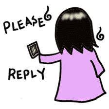 Japanese ghost Yukochan with angel ring. sticker #4380392