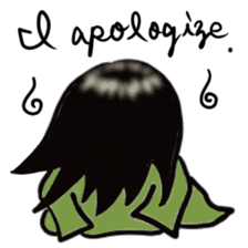 Japanese ghost Yukochan with angel ring. sticker #4380393