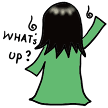 Japanese ghost Yukochan with angel ring. sticker #4380397