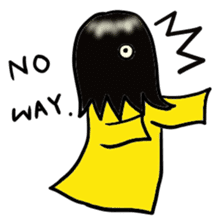 Japanese ghost Yukochan with angel ring. sticker #4380398