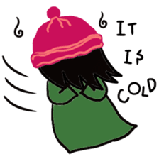 Japanese ghost Yukochan with angel ring. sticker #4380399