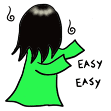 Japanese ghost Yukochan with angel ring. sticker #4380407