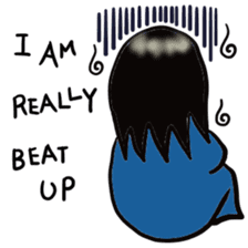 Japanese ghost Yukochan with angel ring. sticker #4380408