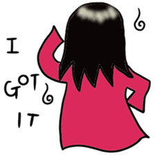 Japanese ghost Yukochan with angel ring. sticker #4380410