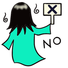 Japanese ghost Yukochan with angel ring. sticker #4380411