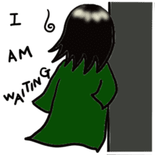 Japanese ghost Yukochan with angel ring. sticker #4380412