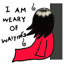 Japanese ghost Yukochan with angel ring. sticker #4380413