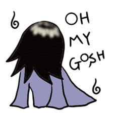 Japanese ghost Yukochan with angel ring. sticker #4380414