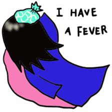 Japanese ghost Yukochan with angel ring. sticker #4380418