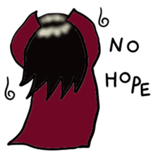 Japanese ghost Yukochan with angel ring. sticker #4380420