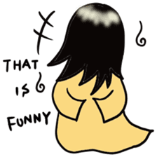 Japanese ghost Yukochan with angel ring. sticker #4380422