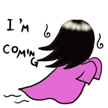 Japanese ghost Yukochan with angel ring. sticker #4380423