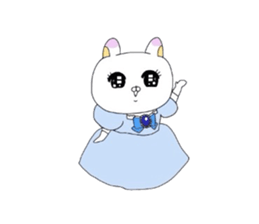 Young lady rabbit. sticker #4380786