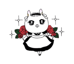 Young lady rabbit. sticker #4380787