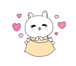 Young lady rabbit. sticker #4380788