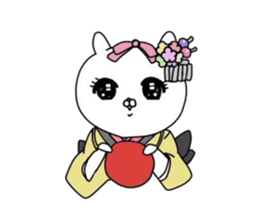 Young lady rabbit. sticker #4380790