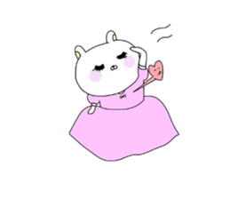 Young lady rabbit. sticker #4380793