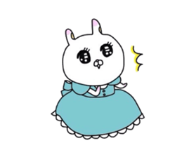 Young lady rabbit. sticker #4380794