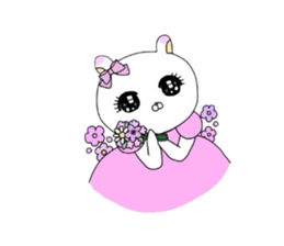 Young lady rabbit. sticker #4380800