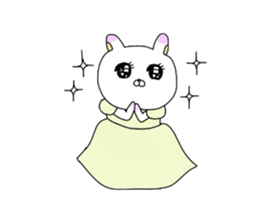 Young lady rabbit. sticker #4380802