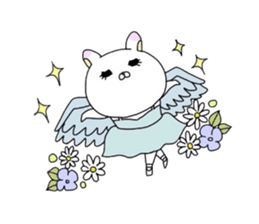 Young lady rabbit. sticker #4380803