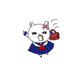 Young lady rabbit. sticker #4380804