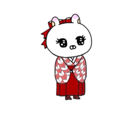 Young lady rabbit. sticker #4380810