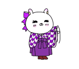 Young lady rabbit. sticker #4380811