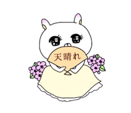 Young lady rabbit. sticker #4380812