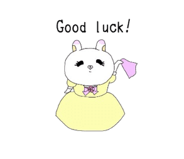 Young lady rabbit. sticker #4380815