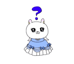 Young lady rabbit. sticker #4380817