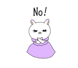 Young lady rabbit. sticker #4380819