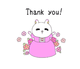 Young lady rabbit. sticker #4380820