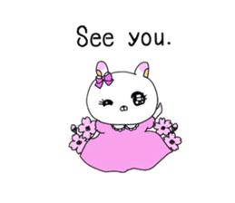 Young lady rabbit. sticker #4380823