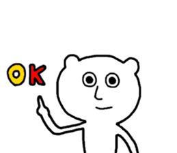 Charming White Bear sticker #4381104