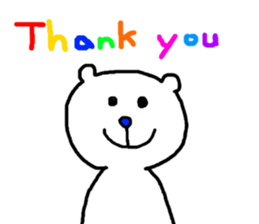 Charming White Bear sticker #4381108