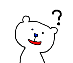 Charming White Bear sticker #4381111