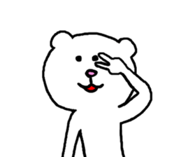 Charming White Bear sticker #4381120