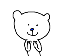 Charming White Bear sticker #4381124