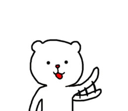Charming White Bear sticker #4381126