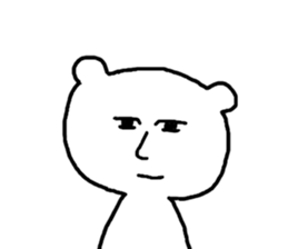 Charming White Bear sticker #4381127